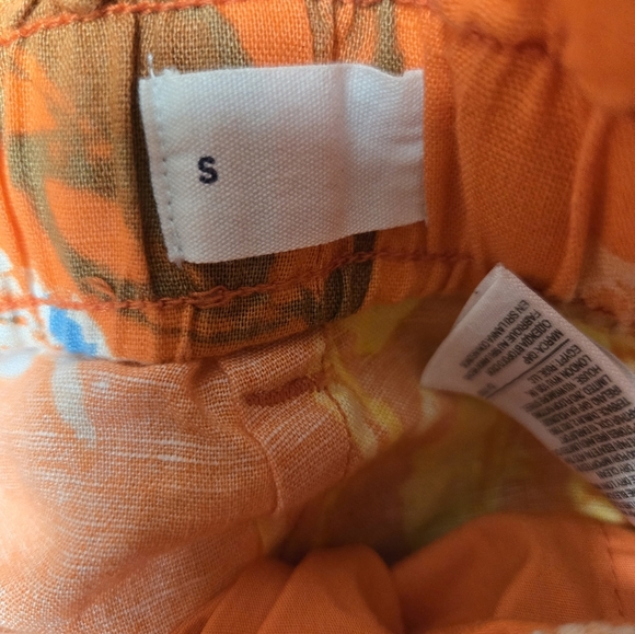 Gap Linen Tropical Orange Women's Shorts Small - Picture 4 of 5